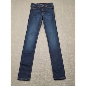 HM Denim Shaping Skinny Jeans Dark Wash Blue Regular Waist Size 27/32